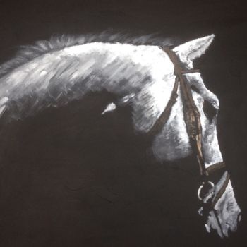 Painting titled "The Horse" by Riccardo Ceccanti, Original Artwork, Acrylic