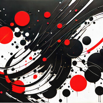 Artes digitais intitulada "Abstracto en rojo y…" por Riccardo Zullian, Obras de arte originais, Pintura digital