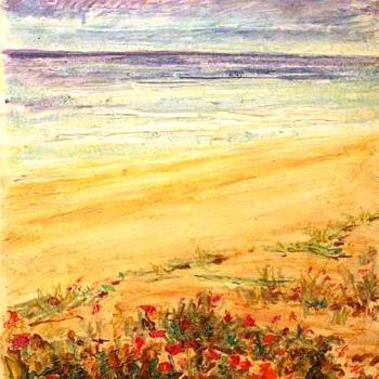 Pittura intitolato "Fiori di duna" da Riccardo Battigelli, Opera d'arte originale