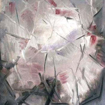 Pittura intitolato "Nebbie nel bosco" da Riccardo Battigelli, Opera d'arte originale