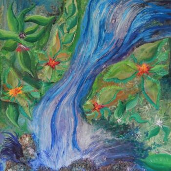 Pittura intitolato "Falling Water" da Rich Leyden, Opera d'arte originale, Acrilico