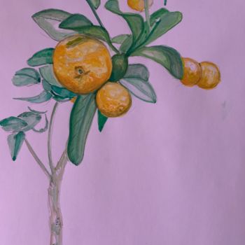 Malarstwo zatytułowany „Oranges” autorstwa Richard Mangold, Oryginalna praca, Akwarela