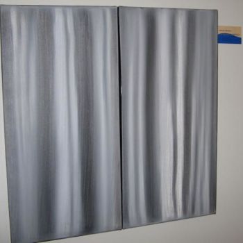 Painting titled "Black and White" by Richard Mangold, Original Artwork, Oil