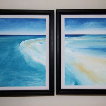 Schilderij getiteld "Seascapes" door Richard Mangold, Origineel Kunstwerk, Olie