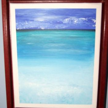 Painting titled "Plage 2" by Richard Mangold, Original Artwork, Oil