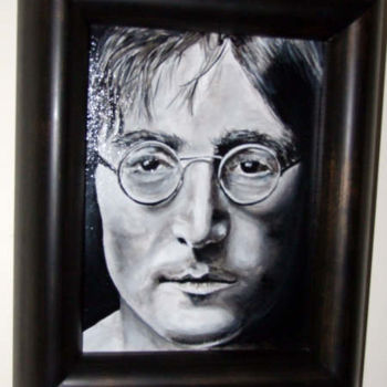 Peinture intitulée "John Lennon" par Richard Mangold, Œuvre d'art originale, Huile