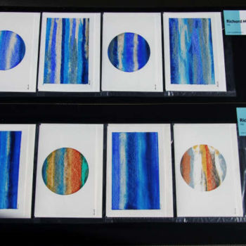 Painting titled "Neon Art cards" by Richard Mangold, Original Artwork, Oil
