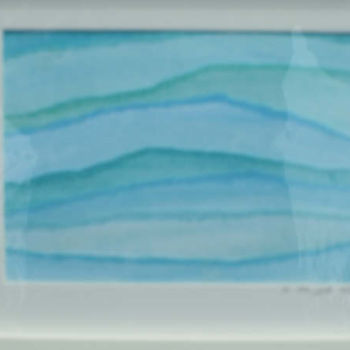 Painting titled "Blue Waves" by Richard Mangold, Original Artwork, Oil