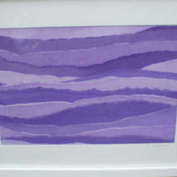 Peinture intitulée "Purple Waves" par Richard Mangold, Œuvre d'art originale, Huile