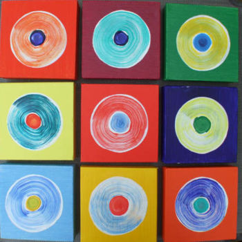 Painting titled "Orbs" by Richard Mangold, Original Artwork, Oil