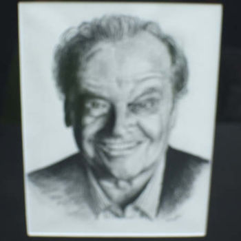 Painting titled "Jack Nicholson (Her…" by Richard Mangold, Original Artwork, Oil