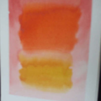 Malerei mit dem Titel "Colour Field Red,Or…" von Richard Mangold, Original-Kunstwerk, Öl