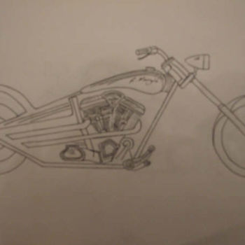 Tekening getiteld "Bike 1" door Richard Mangold, Origineel Kunstwerk, Anders