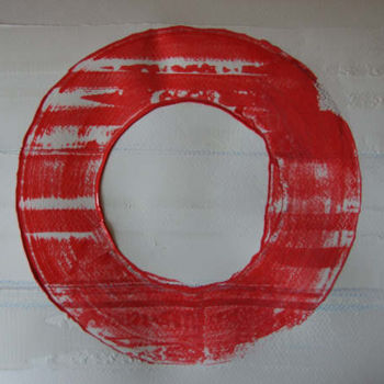 "Two Decades Red" başlıklı Tablo Richard Mangold tarafından, Orijinal sanat, Petrol