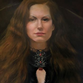 Painting titled "Erin" by Richard Ferguson, Original Artwork, Oil