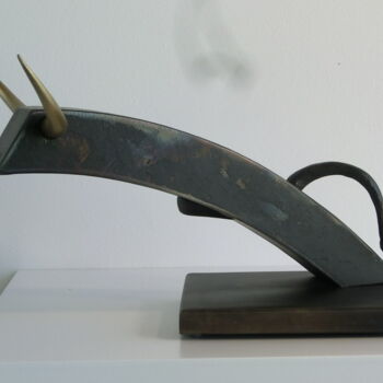 Sculptuur getiteld "Toro WNr. 0/14" door Richard Blaas, Origineel Kunstwerk, Metalen