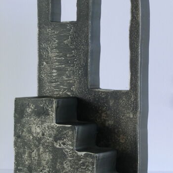 Skulptur mit dem Titel ""Planungsfehler"" von Richard Blaas, Original-Kunstwerk, Metalle