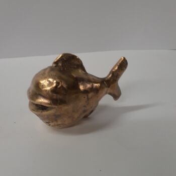 Skulptur mit dem Titel "Kugelfisch Bronze" von Richard Blaas, Original-Kunstwerk, Bronze