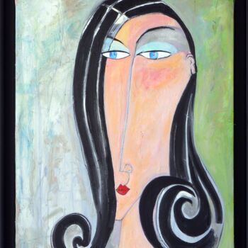 Painting titled "TOP MODEL" by Richard Boigeol, Original Artwork, Acrylic Mounted on Wood Stretcher frame