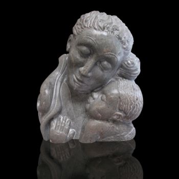Sculpture intitulée "Mother and Child" par Richard Carratier, Œuvre d'art originale