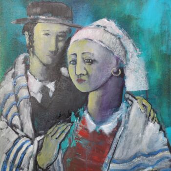 Malerei mit dem Titel "Het Joodse Bruidje" von Richard Cress, Original-Kunstwerk, Öl