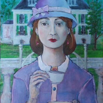 Peinture intitulée "Tea With Aunty Mabel" par Richard Cress, Œuvre d'art originale, Huile