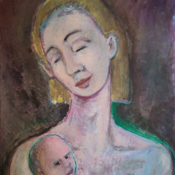 Malarstwo zatytułowany „Geboorte van Anna-L…” autorstwa Richard Cress, Oryginalna praca, Olej