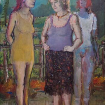 Peinture intitulée "The Three Graces" par Richard Cress, Œuvre d'art originale, Huile