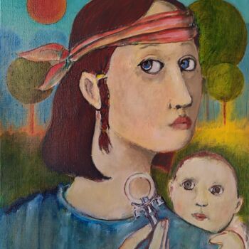 Malerei mit dem Titel "Baby Pacifier-The M…" von Richard Cress, Original-Kunstwerk, Öl