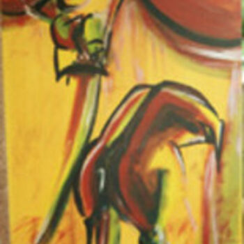 Painting titled "corrida1" by Richard Fabre, Original Artwork