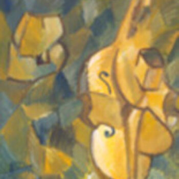 Pintura intitulada "violon" por Richard Fabre, Obras de arte originais