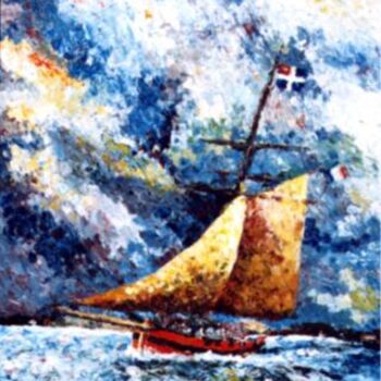 Painting titled "le Dundé" by Richard Gauduchon, Original Artwork, Oil