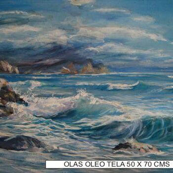 Картина под названием "OLAS" - Richard Greswell, Подлинное произведение искусства, Масло