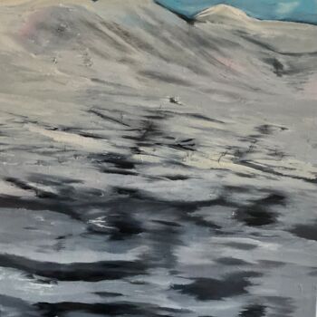 Painting titled "Mountain in Alaska" by Richard Heiens, Original Artwork, Acrylic