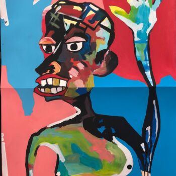 Painting titled "Mbote" by Lusak'S, Original Artwork, Acrylic