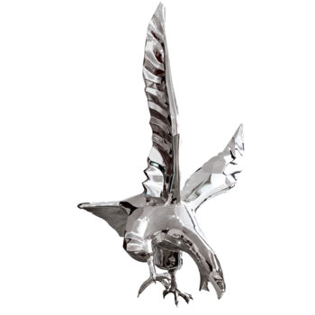 Sculpture intitulée "Eagle" par Richard Orlinski, Œuvre d'art originale, Aluminium
