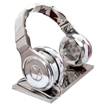 Skulptur mit dem Titel "Headphones DJ" von Richard Orlinski, Original-Kunstwerk, Aluminium