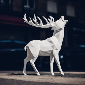 Sculpture titled "Deer" by Richard Orlinski, Original Artwork, Resin