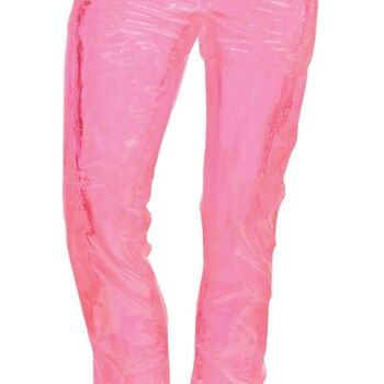 Скульптура под названием "Pink Jean" - Richard Orlinski, Подлинное произведение искусства, Смола