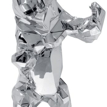 Sculpture intitulée "Standing Wild Bear" par Richard Orlinski, Œuvre d'art originale, Aluminium