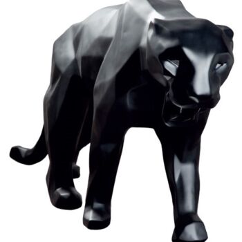 「Panther + alu eyes」というタイトルの彫刻 Richard Orlinskiによって, オリジナルのアートワーク, 樹脂