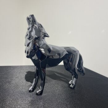 Sculptuur getiteld "Wolf Spirit (Pearl…" door Richard Orlinski, Origineel Kunstwerk
