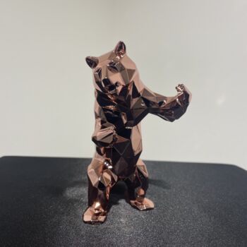 Escultura titulada "BEAR SPIRIT GOLD PI…" por Richard Orlinski, Obra de arte original