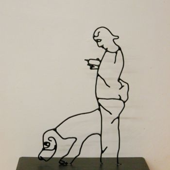 Sculpture intitulée "L'homme semblable à…" par Richard Paquette, Œuvre d'art originale, Métaux
