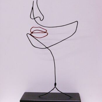 Sculpture intitulée "Lèvres pulpeuses" par Richard Paquette, Œuvre d'art originale, Métaux