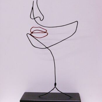 Sculpture titled "Lèvres pulpeuses" by Richard Paquette, Original Artwork, Metals