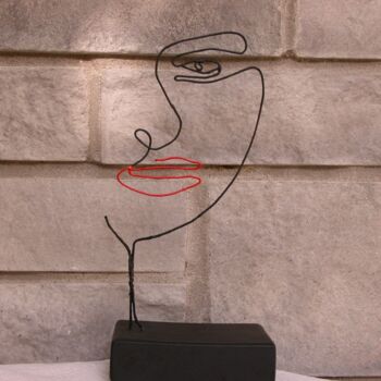 Escultura intitulada "Regard" por Richard Paquette, Obras de arte originais, Metais