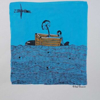 Pintura titulada "La Mer 11" por Richard Pommier, Obra de arte original, Acrílico