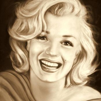 图画 标题为“Marylin Monroe” 由Richard Van Lierde, 原创艺术品, 粉彩