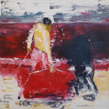 Painting titled "Corrida" by Richard Walter, Original Artwork, Oil